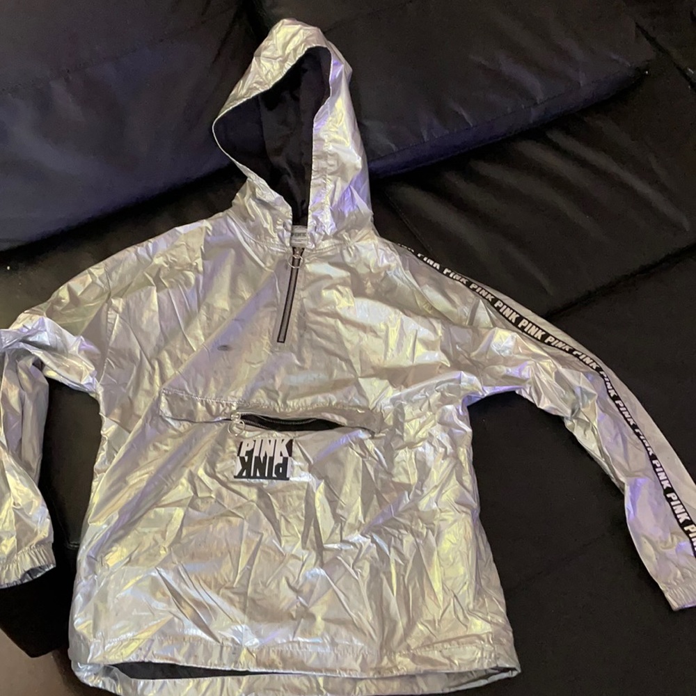 PINK holographic windbreaker